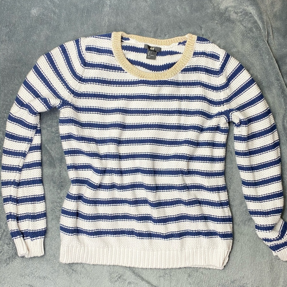 H&M Women’s Striped Knit Sweater Sz Small